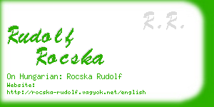 rudolf rocska business card